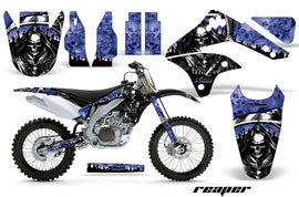 Dirt Bike Decal Graphic Kit Sticker Wrap For Kawasaki KXF450 2006-2008 REAPER BLUE-atv motorcycle utv parts accessories gear helmets jackets gloves pantsAll Terrain Depot