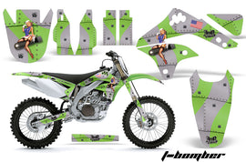Dirt Bike Decal Graphic Kit Sticker Wrap For Kawasaki KXF450 2006-2008 TBOMBER GREEN-atv motorcycle utv parts accessories gear helmets jackets gloves pantsAll Terrain Depot