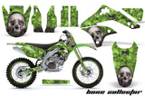 Graphics Kit Decal Sticker Wrap + # Plates For Kawasaki KXF450 2006-2008 BONES GREEN