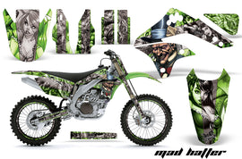 Graphics Kit Decal Sticker Wrap + # Plates For Kawasaki KXF450 2006-2008 HATTER SILVER GREEN-atv motorcycle utv parts accessories gear helmets jackets gloves pantsAll Terrain Depot
