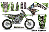 Graphics Kit Decal Sticker Wrap + # Plates For Kawasaki KXF450 2006-2008 HATTER SILVER GREEN