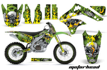 Load image into Gallery viewer, Graphics Kit Decal Sticker Wrap + # Plates For Kawasaki KXF450 2006-2008 MOTORHEAD GREEN-atv motorcycle utv parts accessories gear helmets jackets gloves pantsAll Terrain Depot