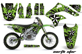 Graphics Kit Decal Sticker Wrap + # Plates For Kawasaki KXF450 2006-2008 NORTHSTAR GREEN-atv motorcycle utv parts accessories gear helmets jackets gloves pantsAll Terrain Depot
