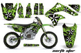 Graphics Kit Decal Sticker Wrap + # Plates For Kawasaki KXF450 2006-2008 NORTHSTAR GREEN