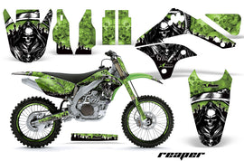 Graphics Kit Decal Sticker Wrap + # Plates For Kawasaki KXF450 2006-2008 REAPER GREEN-atv motorcycle utv parts accessories gear helmets jackets gloves pantsAll Terrain Depot