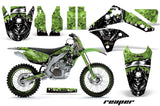 Graphics Kit Decal Sticker Wrap + # Plates For Kawasaki KXF450 2006-2008 REAPER GREEN
