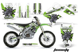 Graphics Kit Decal Sticker Wrap + # Plates For Kawasaki KXF450 2006-2008 TOXIC GREEN WHITE