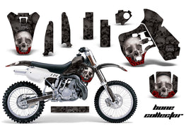 Dirt Bike Graphics Kit Decal Sticker Wrap For Kawasaki KX500 1988-2004 BONES BLACK-atv motorcycle utv parts accessories gear helmets jackets gloves pantsAll Terrain Depot