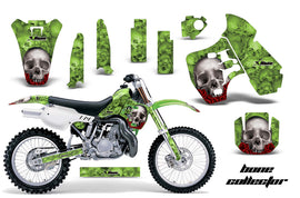Dirt Bike Graphics Kit Decal Sticker Wrap For Kawasaki KX500 1988-2004 BONES GREEN-atv motorcycle utv parts accessories gear helmets jackets gloves pantsAll Terrain Depot