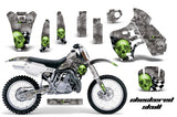 Dirt Bike Graphics Kit Decal Sticker Wrap For Kawasaki KX500 1988-2004 CHECKERED GREEN