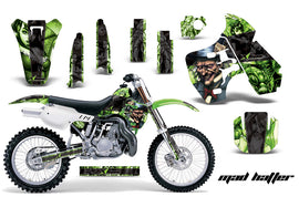 Dirt Bike Graphics Kit Decal Sticker Wrap For Kawasaki KX500 1988-2004 HATTER BLACK GREEN-atv motorcycle utv parts accessories gear helmets jackets gloves pantsAll Terrain Depot
