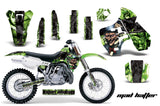 Dirt Bike Graphics Kit Decal Sticker Wrap For Kawasaki KX500 1988-2004 HATTER BLACK GREEN