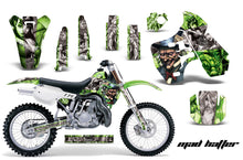 Load image into Gallery viewer, Dirt Bike Graphics Kit Decal Sticker Wrap For Kawasaki KX500 1988-2004 HATTER SILVER GREEN-atv motorcycle utv parts accessories gear helmets jackets gloves pantsAll Terrain Depot