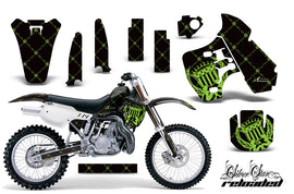 Dirt Bike Graphics Kit Decal Sticker Wrap For Kawasaki KX500 1988-2004 RELOADED GREEN BLACK-atv motorcycle utv parts accessories gear helmets jackets gloves pantsAll Terrain Depot
