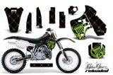 Dirt Bike Graphics Kit Decal Sticker Wrap For Kawasaki KX500 1988-2004 RELOADED GREEN BLACK
