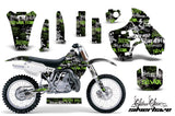 Dirt Bike Graphics Kit Decal Sticker Wrap For Kawasaki KX500 1988-2004 SSSH GREEN BLACK
