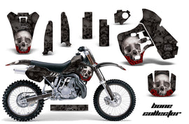 Graphics Kit Decal Sticker Wrap + # Plates For Kawasaki KX500 1988-2004 BONES BLACK-atv motorcycle utv parts accessories gear helmets jackets gloves pantsAll Terrain Depot