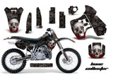 Graphics Kit Decal Sticker Wrap + # Plates For Kawasaki KX500 1988-2004 BONES BLACK