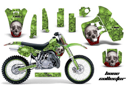 Graphics Kit Decal Sticker Wrap + # Plates For Kawasaki KX500 1988-2004 BONES GREEN-atv motorcycle utv parts accessories gear helmets jackets gloves pantsAll Terrain Depot