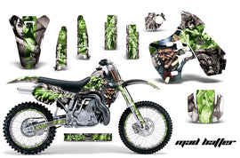 Graphics Kit Decal Sticker Wrap + # Plates For Kawasaki KX500 1988-2004 HATTER GREEN SILVER-atv motorcycle utv parts accessories gear helmets jackets gloves pantsAll Terrain Depot