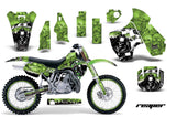 Graphics Kit Decal Sticker Wrap + # Plates For Kawasaki KX500 1988-2004 REAPER GREEN