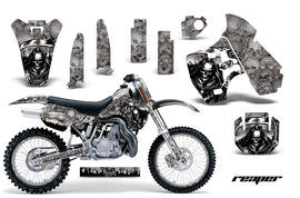 Graphics Kit Decal Sticker Wrap + # Plates For Kawasaki KX500 1988-2004 REAPER SILVER-atv motorcycle utv parts accessories gear helmets jackets gloves pantsAll Terrain Depot