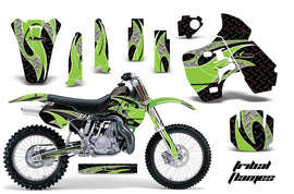 Graphics Kit Decal Sticker Wrap + # Plates For Kawasaki KX500 1988-2004 TRIBAL GREEN BLACK-atv motorcycle utv parts accessories gear helmets jackets gloves pantsAll Terrain Depot