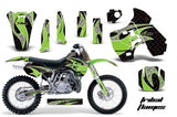 Graphics Kit Decal Sticker Wrap + # Plates For Kawasaki KX500 1988-2004 TRIBAL GREEN BLACK