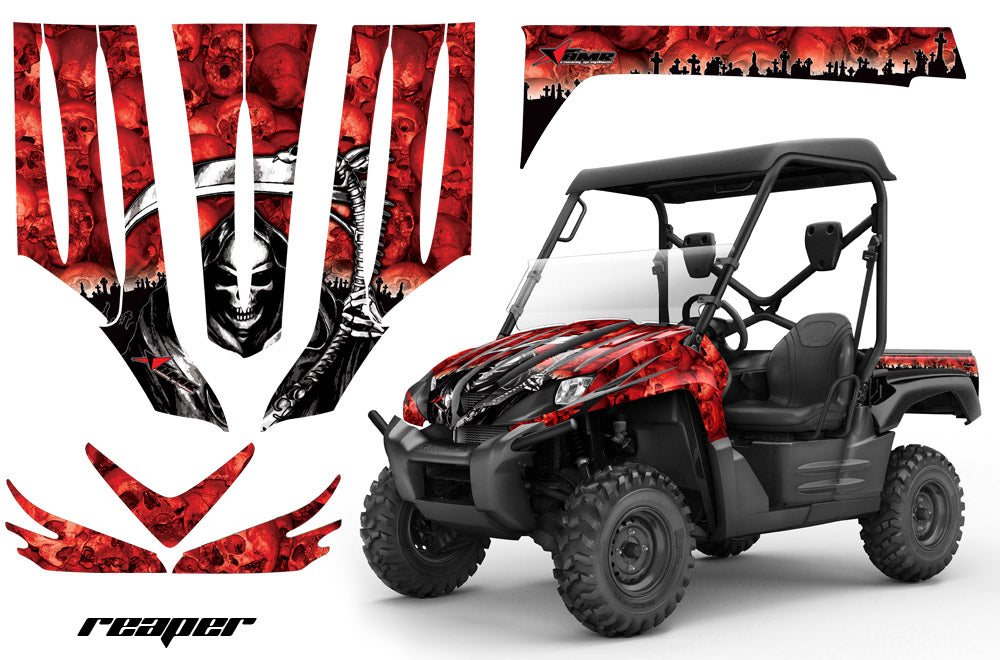 UTV Graphics Kit Decal Sticker Wrap For Kawasaki Teryx 750 2007-2009 REAPER RED-atv motorcycle utv parts accessories gear helmets jackets gloves pantsAll Terrain Depot