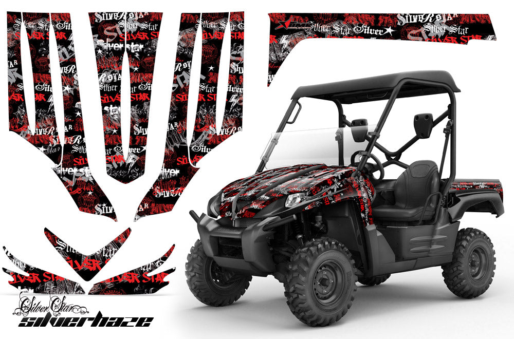 UTV Graphics Kit Decal Sticker Wrap For Kawasaki Teryx 750 2007-2009 SSSH RED BLACK-atv motorcycle utv parts accessories gear helmets jackets gloves pantsAll Terrain Depot