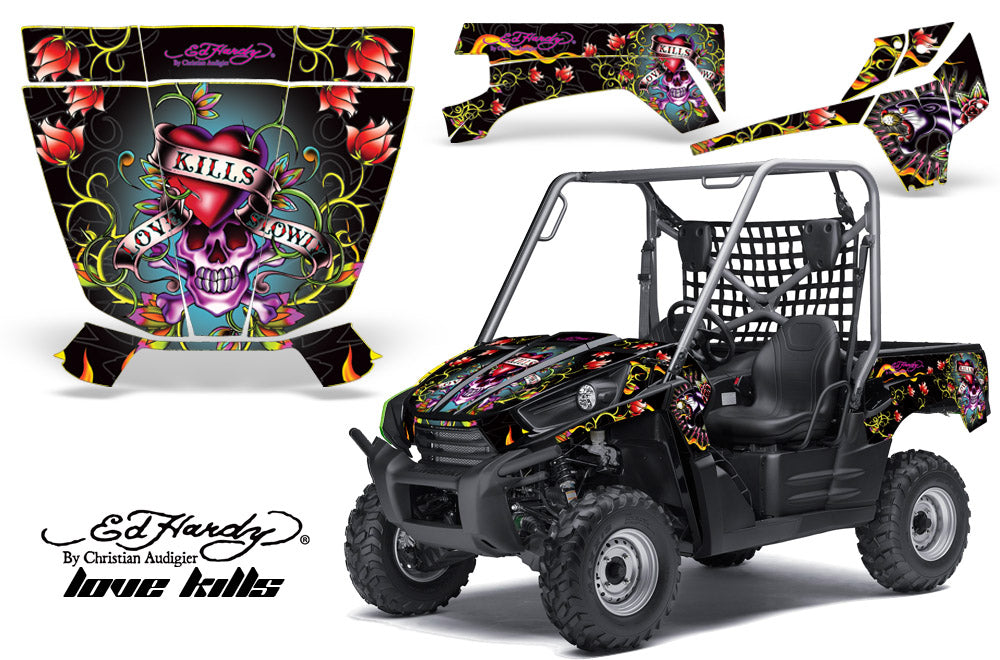 UTV Graphics Kit Decal Sticker Wrap For Kawasaki Teryx 750 2010-2012 EDHLK BLACK-atv motorcycle utv parts accessories gear helmets jackets gloves pantsAll Terrain Depot
