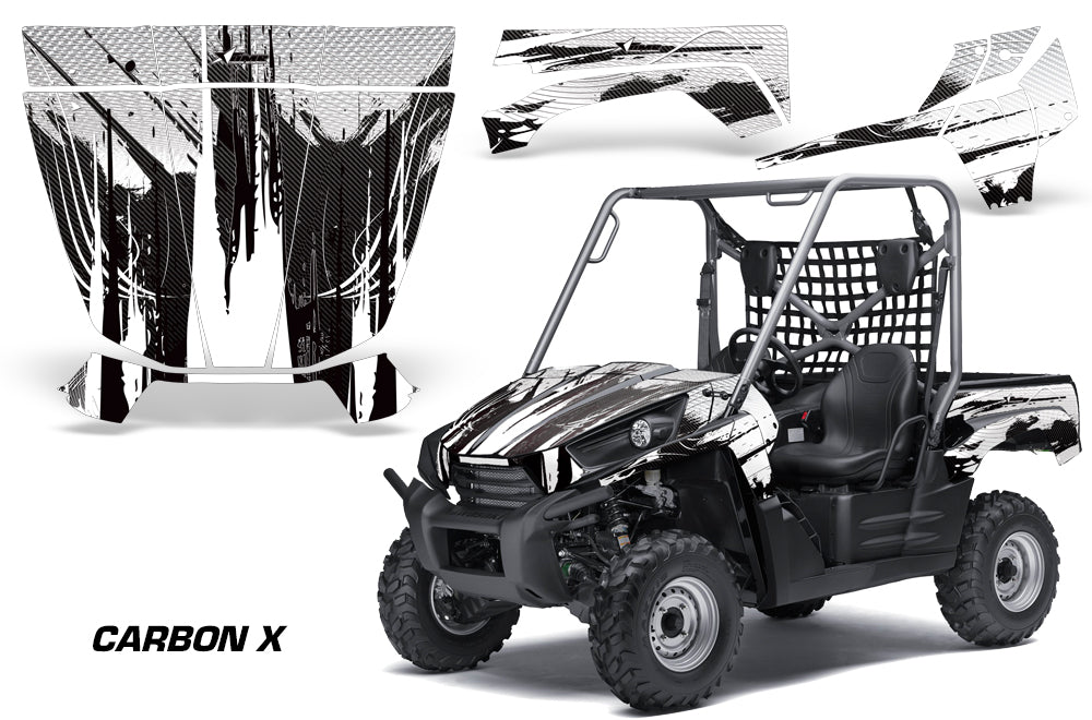 UTV Graphics Kit Decal Sticker Wrap For Kawasaki Teryx 750 2010-2012 CARBONX WHITE-atv motorcycle utv parts accessories gear helmets jackets gloves pantsAll Terrain Depot