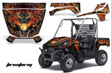 UTV Graphics Kit Decal Sticker Wrap For Kawasaki Teryx 750 2010-2012 FIRESTORM BLACK