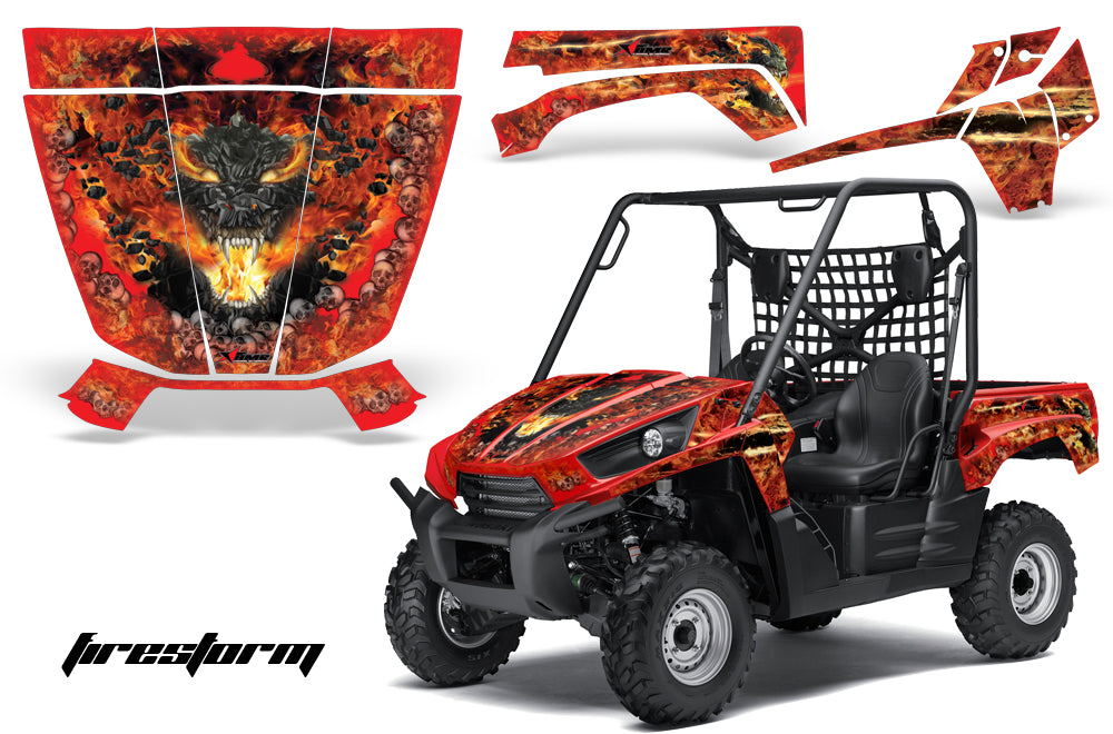 UTV Graphics Kit Decal Sticker Wrap For Kawasaki Teryx 750 2010-2012 FIRESTORM RED-atv motorcycle utv parts accessories gear helmets jackets gloves pantsAll Terrain Depot