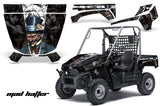 UTV Graphics Kit Decal Sticker Wrap For Kawasaki Teryx 750 2010-2012 HATTER WHITE BLACK