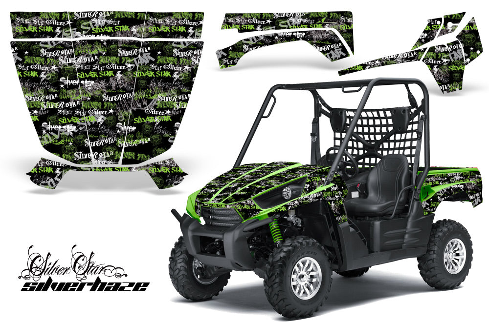 UTV Graphics Kit Decal Sticker Wrap For Kawasaki Teryx 750 2010-2012 SSSH GREEN BLACK-atv motorcycle utv parts accessories gear helmets jackets gloves pantsAll Terrain Depot
