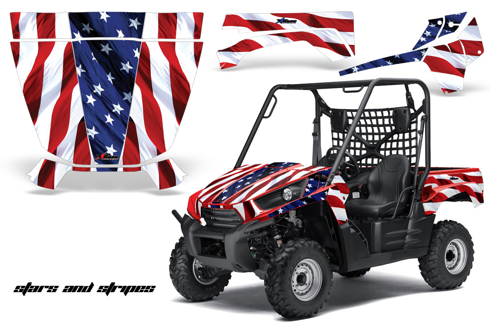 UTV Graphics Kit Decal Sticker Wrap For Kawasaki Teryx 750 2010-2012 USA FLAG-atv motorcycle utv parts accessories gear helmets jackets gloves pantsAll Terrain Depot