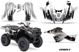 ATV Graphics Kit Decal Sticker Wrap For Suzuki Quad 500 AXi 2013-2015 CARBONX SILVER-atv motorcycle utv parts accessories gear helmets jackets gloves pantsAll Terrain Depot