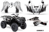 ATV Graphics Kit Decal Sticker Wrap For Suzuki Quad 500 AXi 2013-2015 CARBONX SILVER