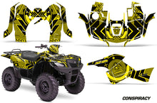 Load image into Gallery viewer, ATV Graphics Kit Decal Sticker Wrap For Suzuki Quad 500 AXi 2013-2015 CONSPIRACY YELLOW-atv motorcycle utv parts accessories gear helmets jackets gloves pantsAll Terrain Depot