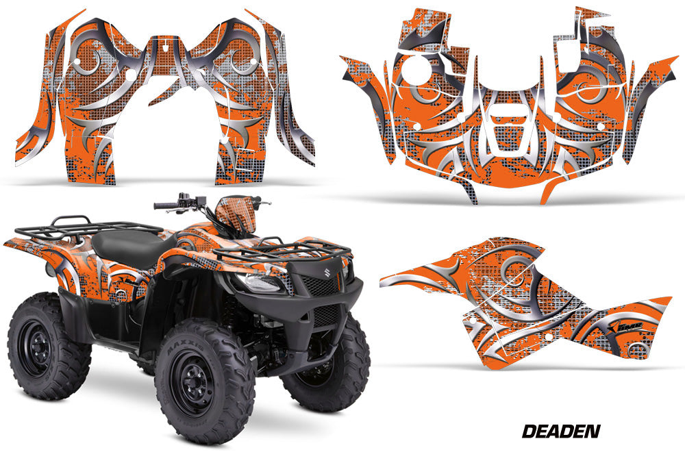 ATV Graphics Kit Decal Sticker Wrap For Suzuki Quad 500 AXi 2013-2015 DEADEN ORANGE-atv motorcycle utv parts accessories gear helmets jackets gloves pantsAll Terrain Depot