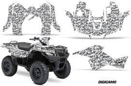 ATV Graphics Kit Decal Sticker Wrap For Suzuki Quad 500 AXi 2013-2015 DIGICAMO WHITE-atv motorcycle utv parts accessories gear helmets jackets gloves pantsAll Terrain Depot