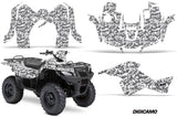 ATV Graphics Kit Decal Sticker Wrap For Suzuki Quad 500 AXi 2013-2015 DIGICAMO WHITE