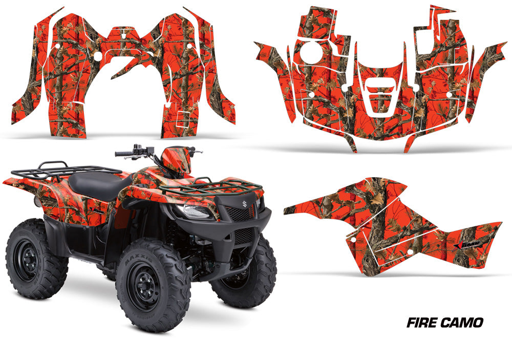 ATV Graphics Kit Decal Sticker Wrap For Suzuki Quad 500 AXi 2013-2015 FIRE CAMO-atv motorcycle utv parts accessories gear helmets jackets gloves pantsAll Terrain Depot