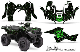 ATV Graphics Kit Decal Sticker Wrap For Suzuki Quad 500 AXi 2013-2015 RELOADED GREEN BLACK-atv motorcycle utv parts accessories gear helmets jackets gloves pantsAll Terrain Depot