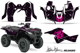 ATV Graphics Kit Decal Sticker Wrap For Suzuki Quad 500 AXi 2013-2015 RELOADED PINK BLACK-atv motorcycle utv parts accessories gear helmets jackets gloves pantsAll Terrain Depot