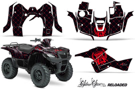 ATV Graphics Kit Decal Sticker Wrap For Suzuki Quad 500 AXi 2013-2015 RELOADED RED BLACK-atv motorcycle utv parts accessories gear helmets jackets gloves pantsAll Terrain Depot