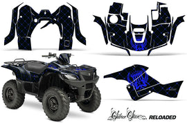 ATV Graphics Kit Decal Sticker Wrap For Suzuki Quad 500 AXi 2013-2015 RELOADED BLUE BLACK-atv motorcycle utv parts accessories gear helmets jackets gloves pantsAll Terrain Depot