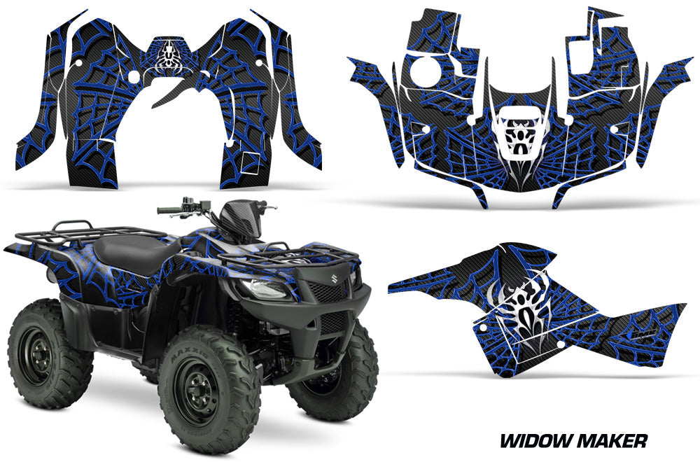 ATV Graphics Kit Decal Sticker Wrap For Suzuki Quad 500 AXi 2013-2015 WIDOW BLUE BLACK-atv motorcycle utv parts accessories gear helmets jackets gloves pantsAll Terrain Depot