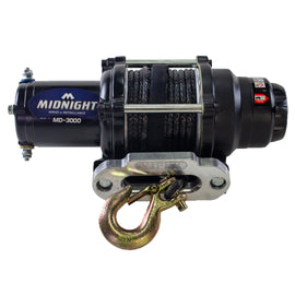 Viper Midnight  ATV / UTV 3000lb Synthetic Rope Winch - All Terrain Depot